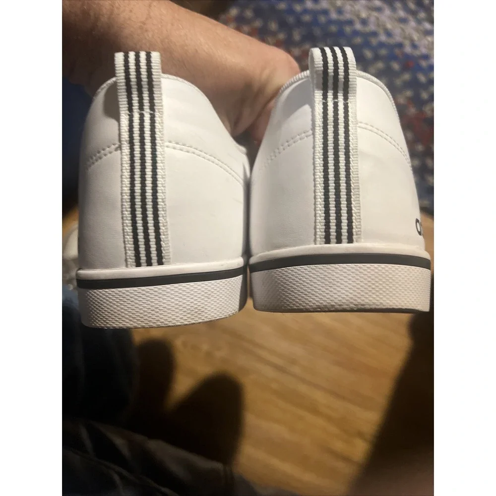 Adidas Men's Vs Pace Sneaker Size 12‎ White Black Three Stripe Athletic
